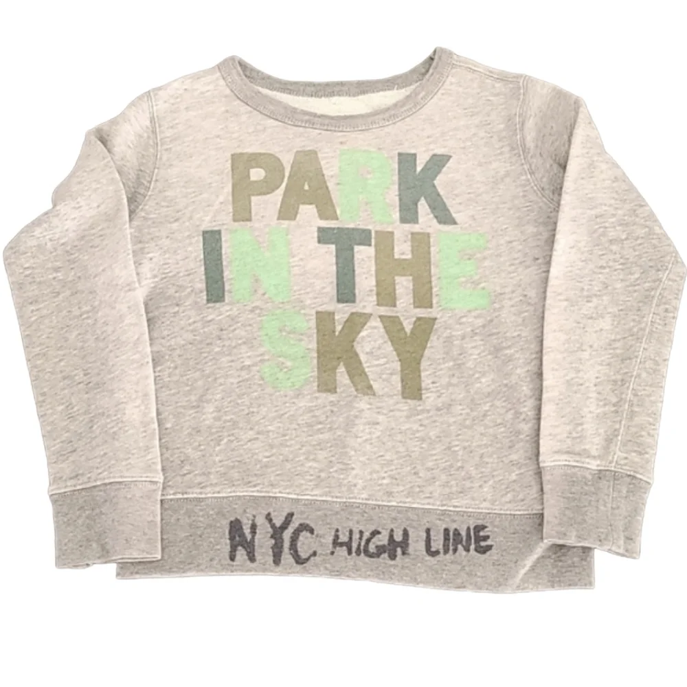 CREWCUTS x HIGH LINE Graphic Crop Sweatshirt Girls 8 Park in the Sky NYC LIMITED - Picture 10 of 12